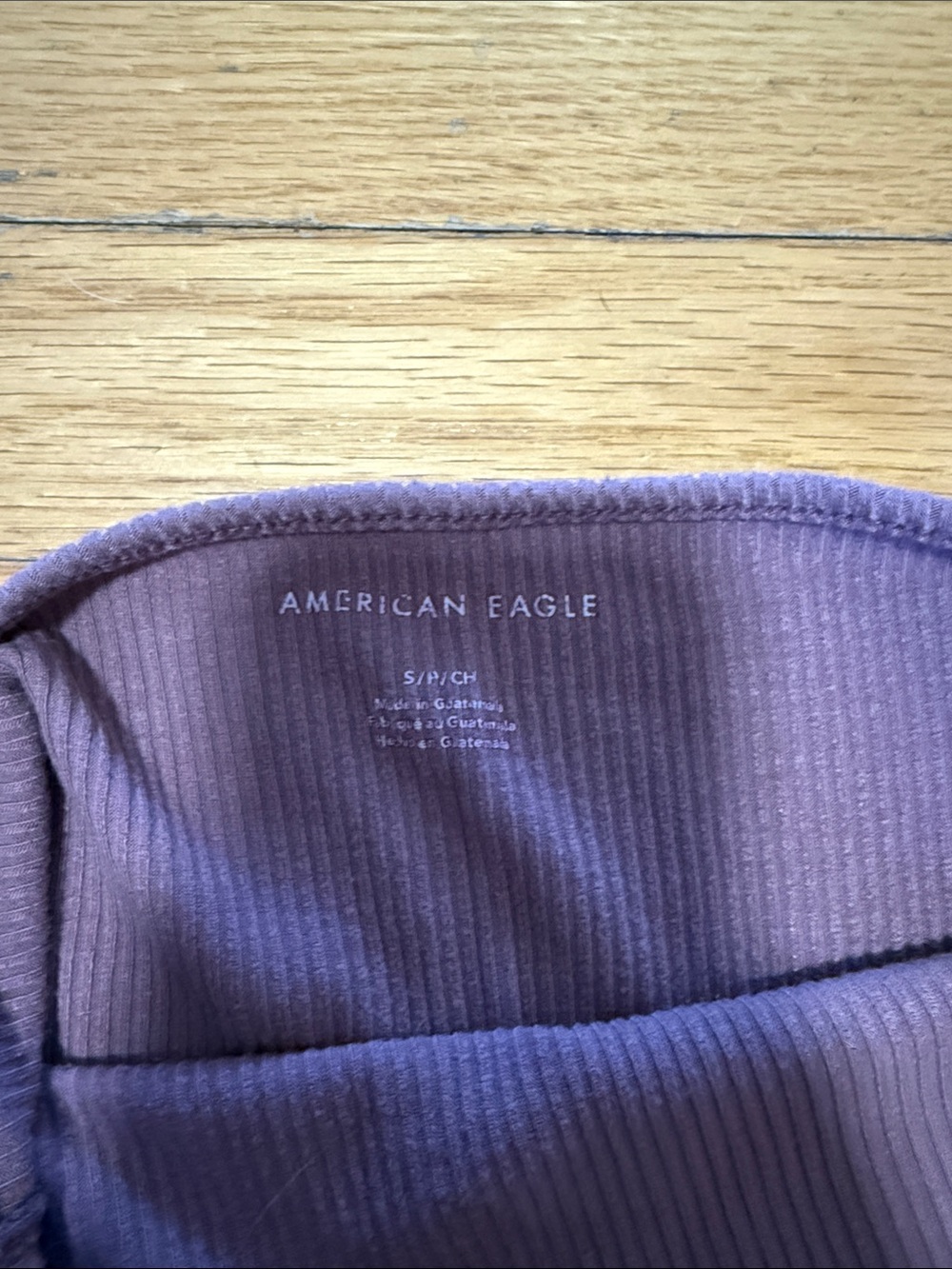 American Eagle Outfitters Ribbed Halter Tank Top - Mauve/brown huged - Picture 2 of 4